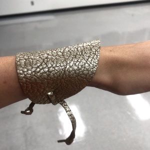 Gold Dusted Leather Bracelet